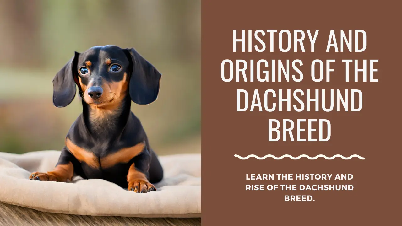 Heading of History and Origins of the Dachshund Breed and Dachshund Photo